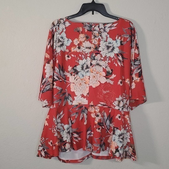 NWT CITY CHIC Floral Twist Front Plus Size Women's Blouse XL‎ (Size 22) - Picture 5 of 6